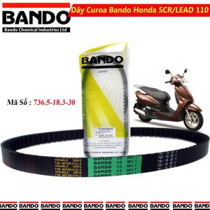 Dây curoa Honda SCR 110/ LEAD 110cc ( Bando Thái Lan )