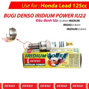 Bugi IU22 Honda Lead 125 – DENSO IRIDIUM POWER