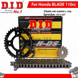 Nhông sên dĩa DID Honda Blade 110cc – Sên đen 10ly HDS ( Thái Lan )