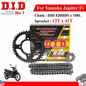 Nhông sên dĩa DID Yamaha Jupiter Fi – Sên đen 10ly DID HDS ( Thái Lan )