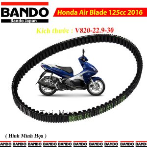 Dây curoa Bando 2 mặt răng FDC Honda Air Blade 125cc, Vario, Click 125, PCX 2016 ( Made in Japan )