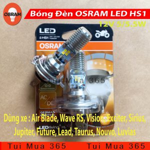 Bóng đèn LED HS1 tăng sáng trắng OSRAM Air Blade, Wave RS, Vision, Exciter, Sirius, Jupiter, Future, Lead, Taurus, Nouvo, Luvias, Spacy (AC/DC) – 100% Hàng chính hãng