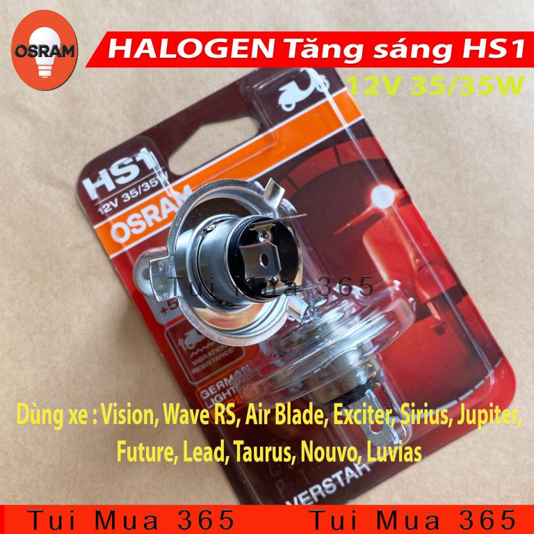 Bóng đèn HS1 Tăng sáng HALOGEN OSRAM Vision, Wave RS, Air Blade ...