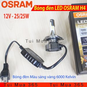 OSRAM Bóng đèn LED H4 Premium xe SH, Exciter, Mô tô, Ô tô siêu sáng trắng