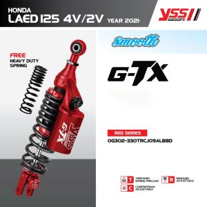 Phuộc YSS xe Lead 125 (2V/4V), Vario 125/150, Click 125/150, Vision new, SH mode G-TX OG302-330TRCJ09AL88D Red Series